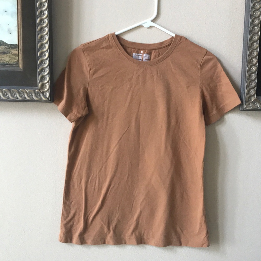 Muji Orangey-Brown 100% Cotton Short-Sleeve Tee